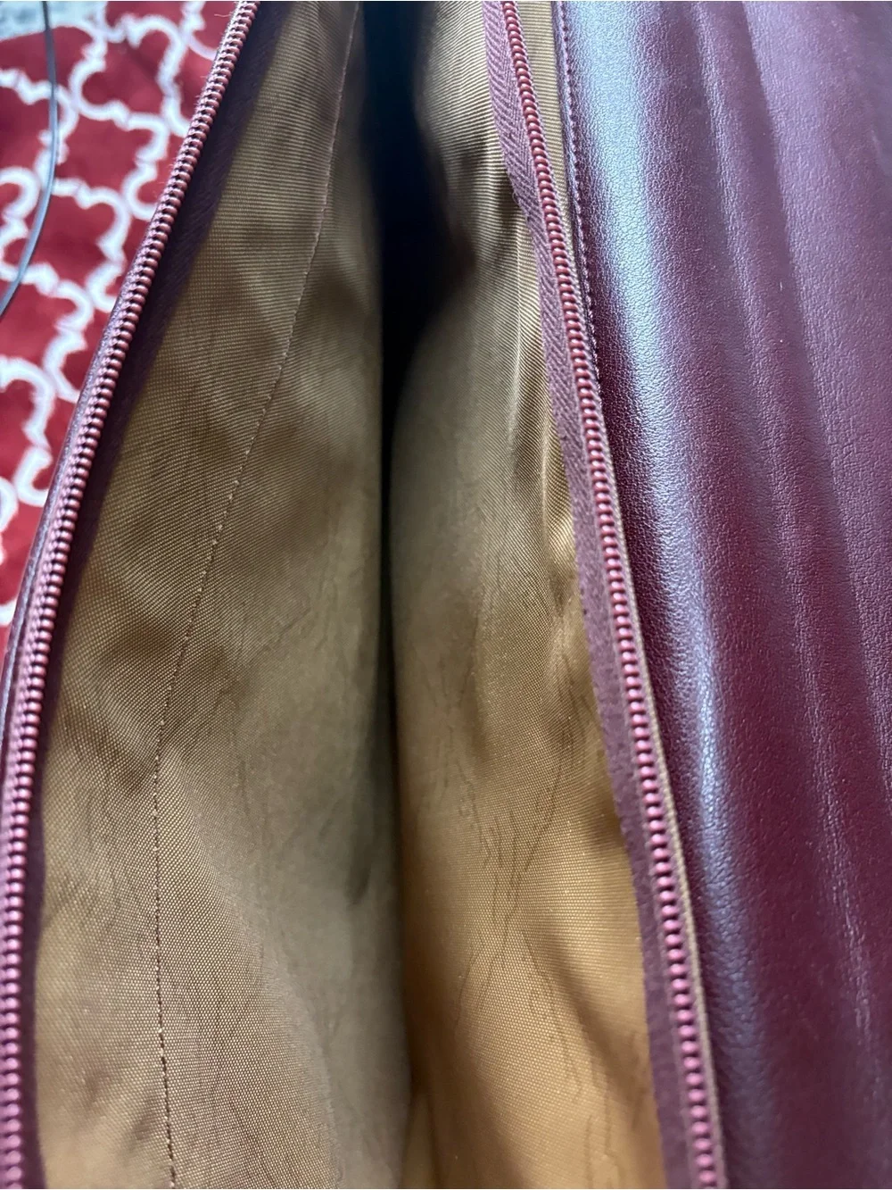 Vintage Longchamp Paris Burgundy Leather Briefcase Made in France